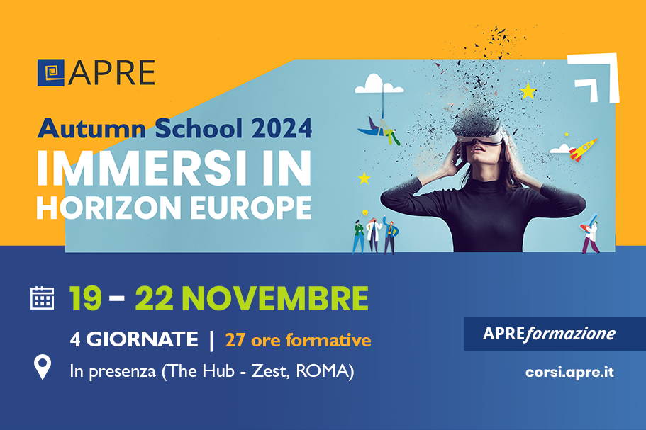 APRE Autumn School 2024 – Immersi in Horizon Europe!